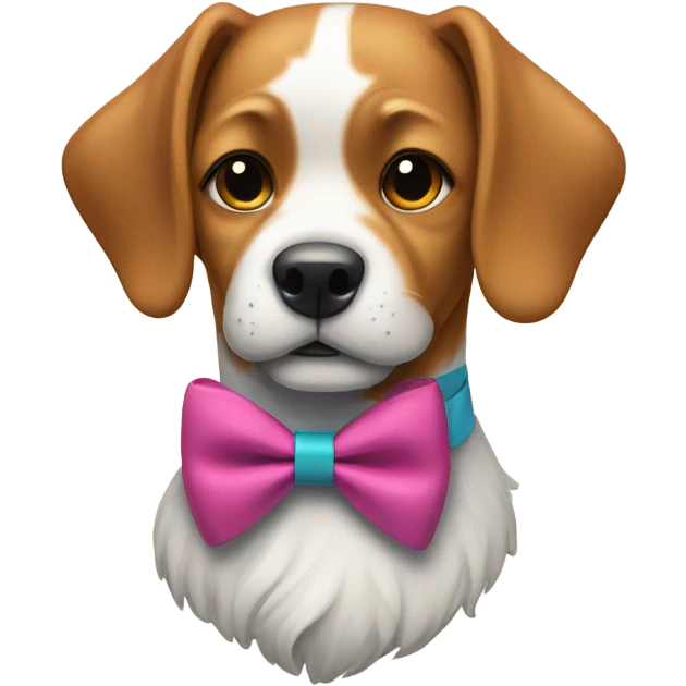Dog with bow emoji