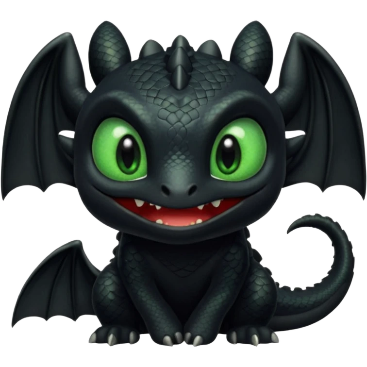 Toothless face only from how to train your Dragon emoji