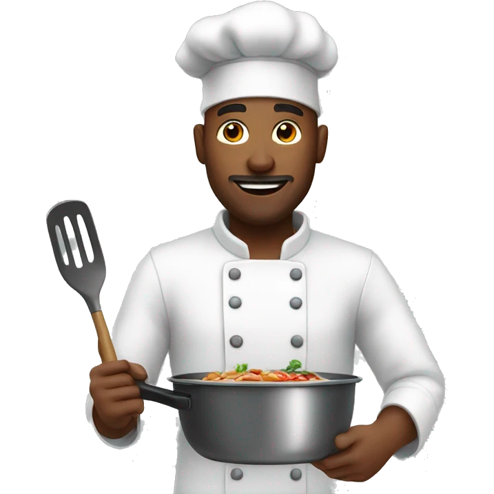 a man cooking emoji