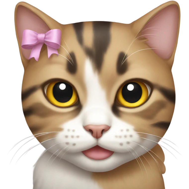 Cat with bow  emoji