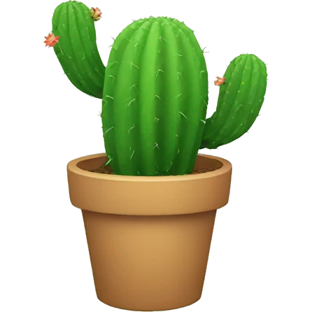 Flying cactus emoji