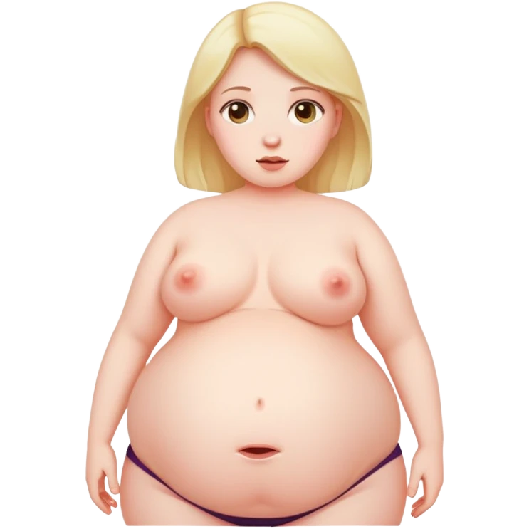 Girl with bloated belly  emoji