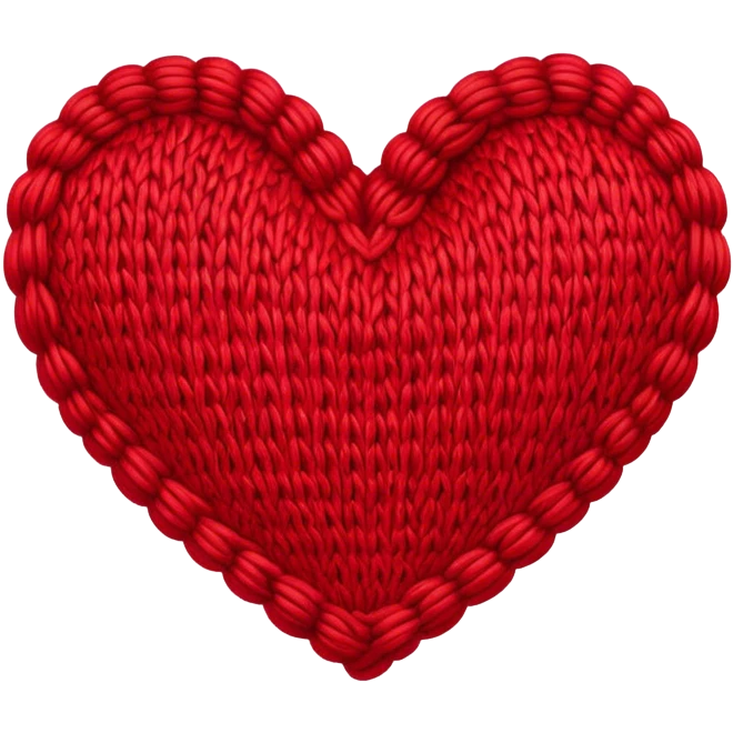 knit heart emoji
