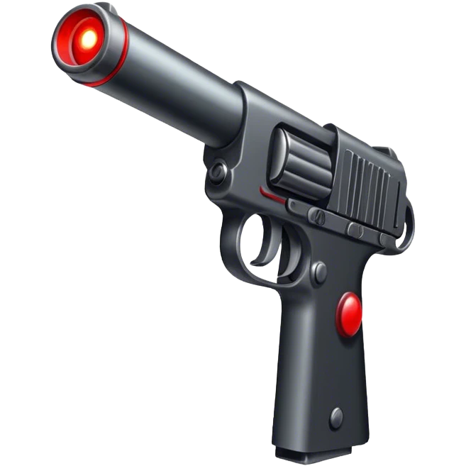 Staccato gun with a red light emoji