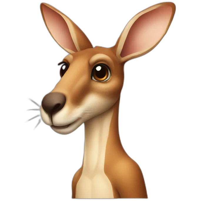 Kangarro drink water emoji