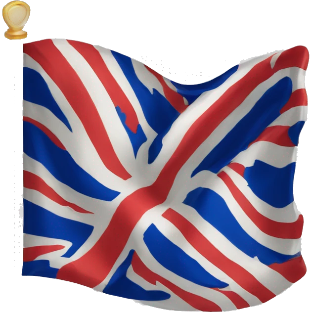 Drapeau Français avec une croix  emoji