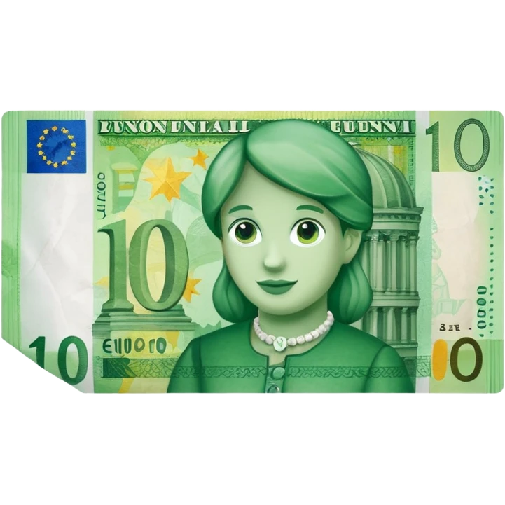 banconota verde 10 euro emoji