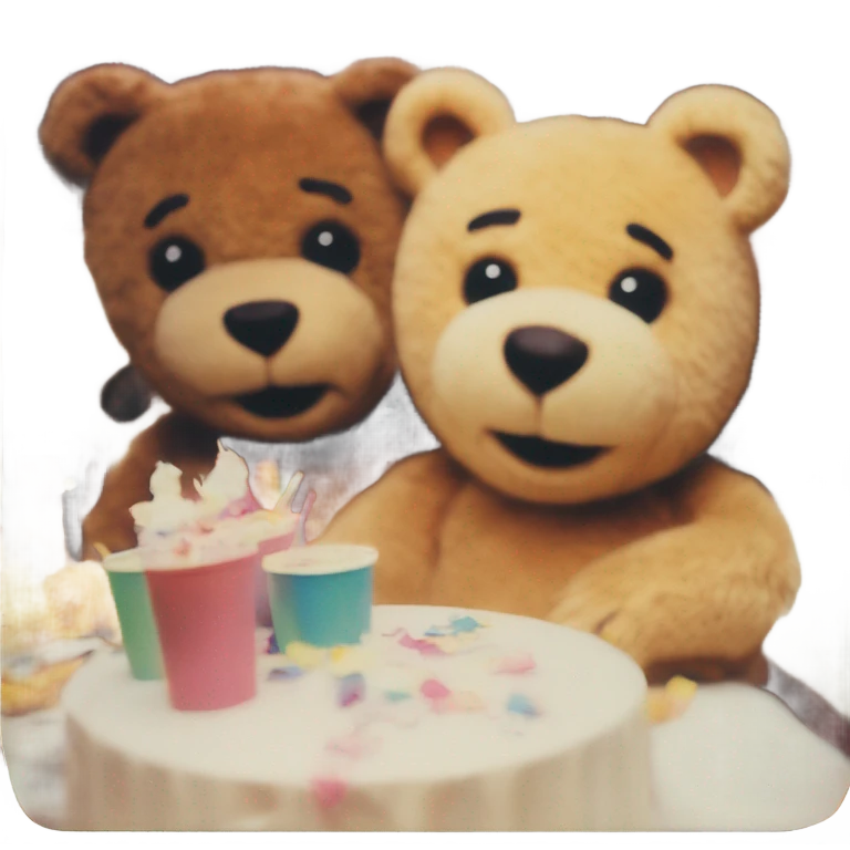 teddy bears party polaroid photo emoji