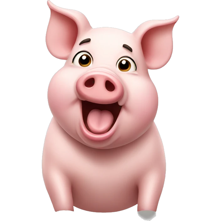 Singing pig emoji