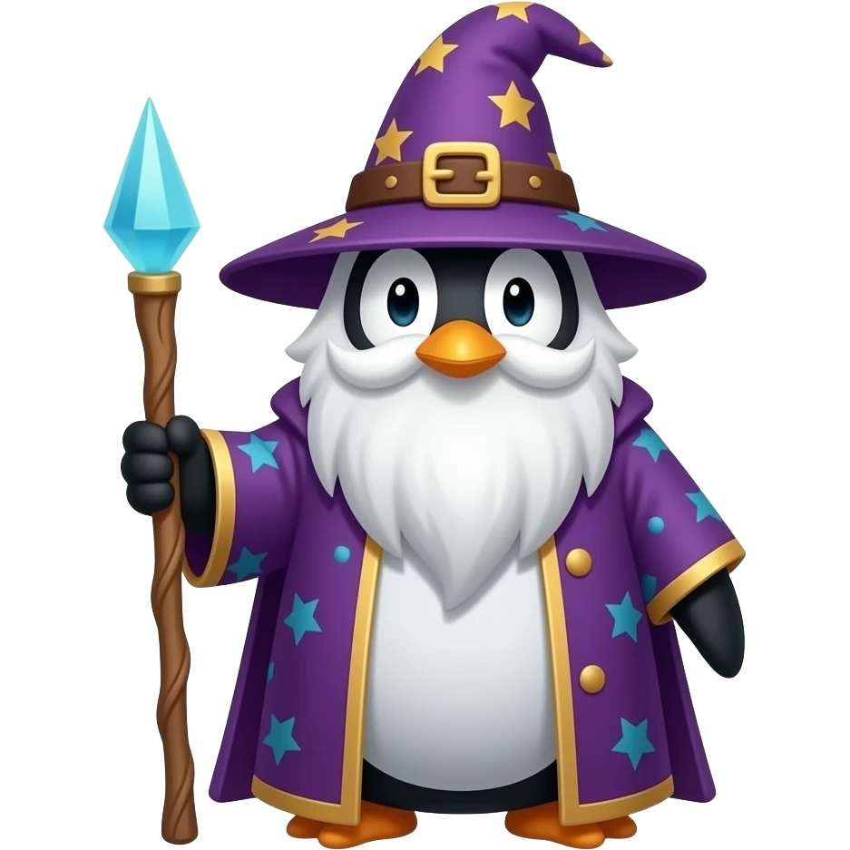 Penguin Wizard emoji