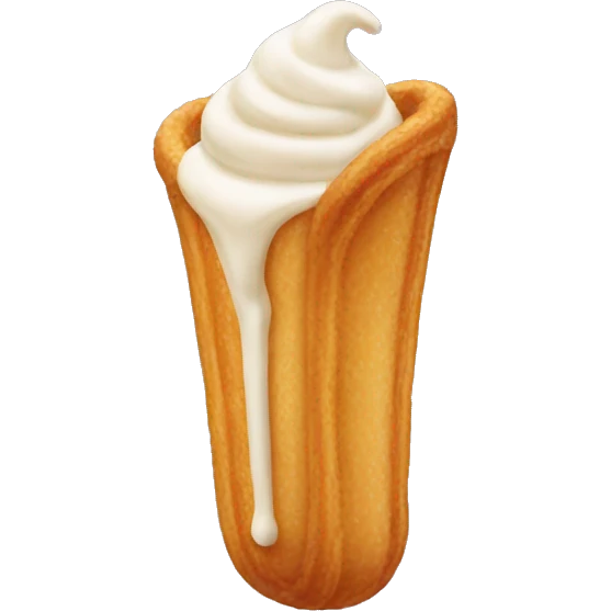 Filled cream churro emoji