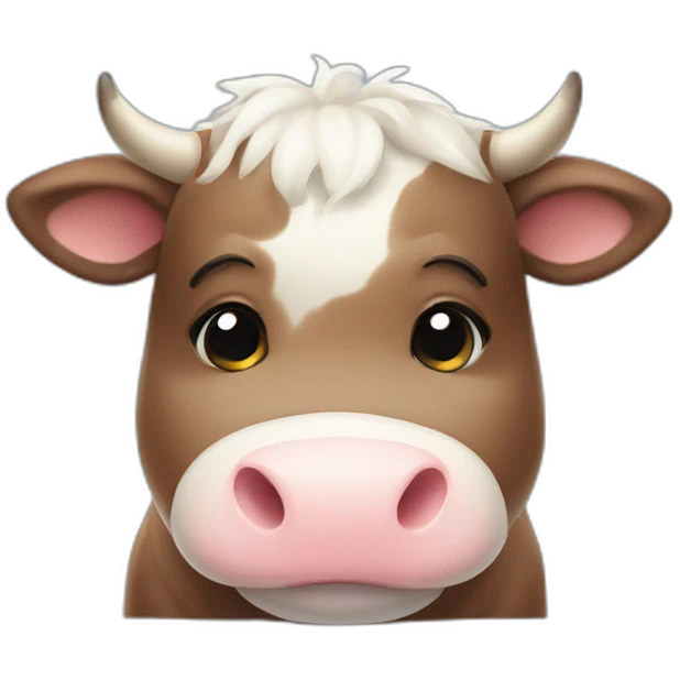Cute little Chubby Cow  emoji
