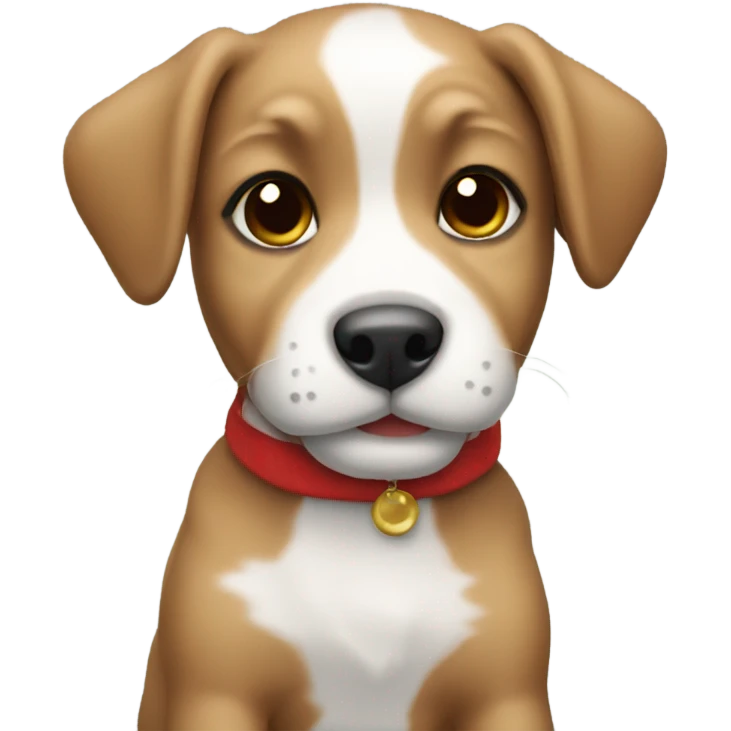 Christmas puppy emoji