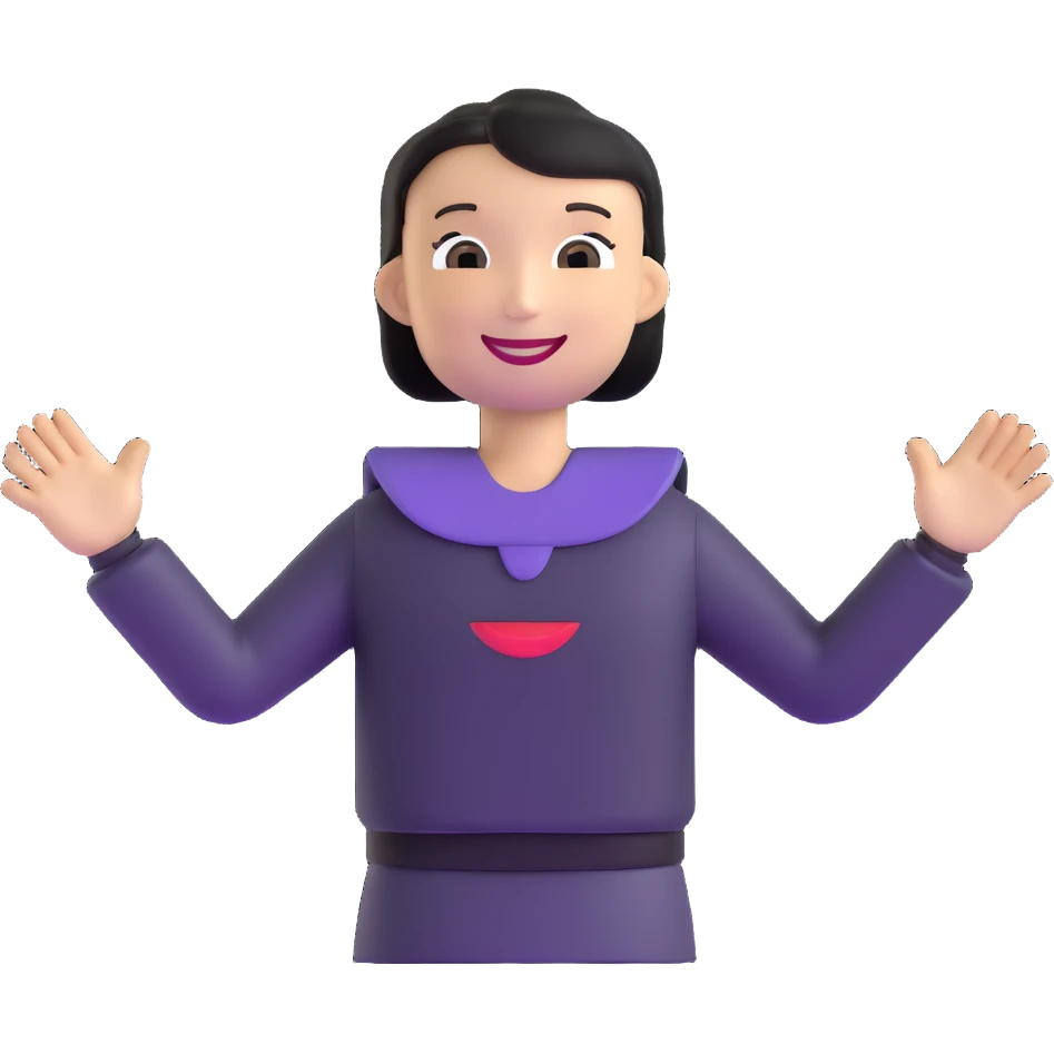 smiling AI with open arms emoji