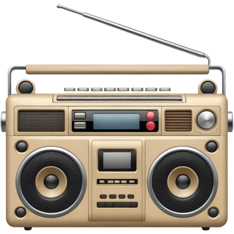 beige boombox emoji