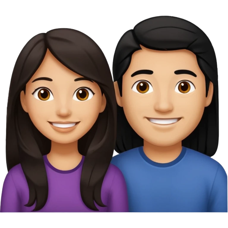 Hispanic woman with an asian guy emoji