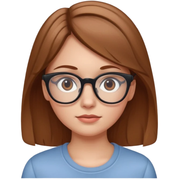 Make a white girl who has a little bit of a indent on her left eye do to a four wheeler rec light brown hair with glasses emoji