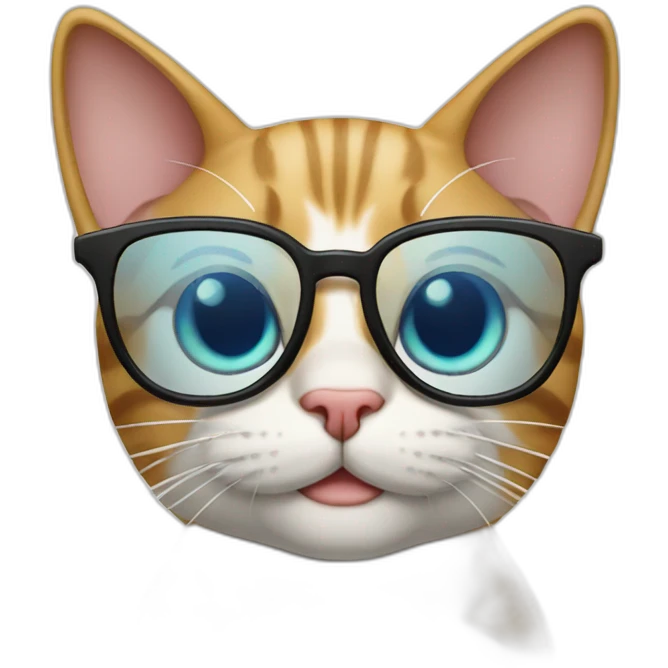 cat with glassesand tong emoji