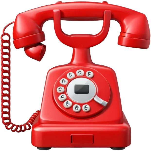 kırmızı telefon emoji