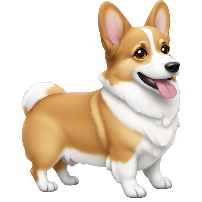 corgi full white  emoji