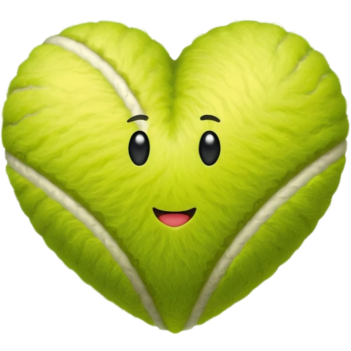 tennis shape heart emoji