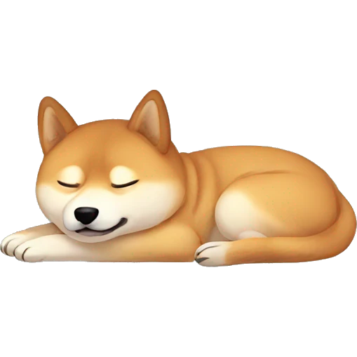 Shiba dog sleep emoji