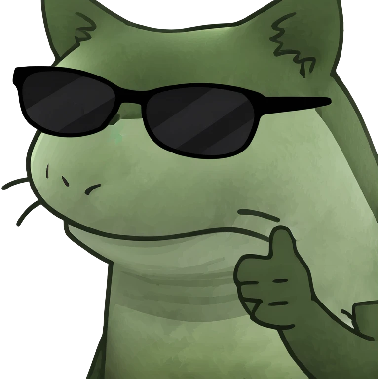 Cat with sunglasses emoji
