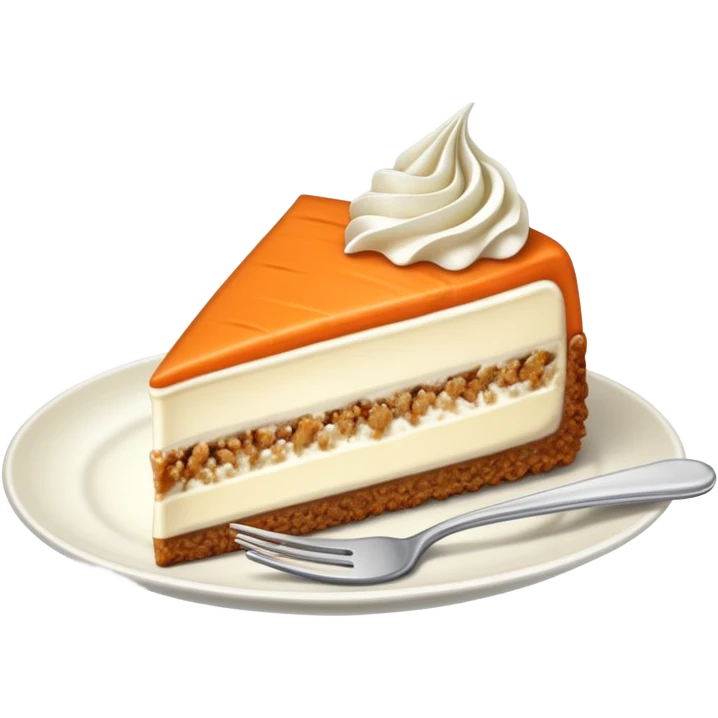 Carrot cake cheesecake slice  emoji