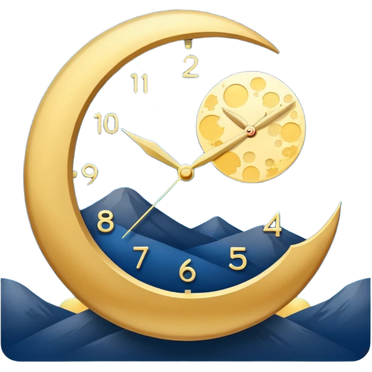 can you make me a clock emoji with the left side being a sunrise and the right side being a moon emoji