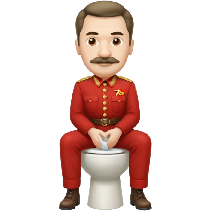 make an emoji with stalin sitting on a toilet emoji