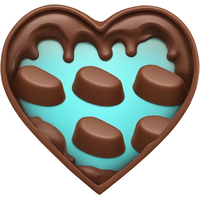 heart shaped box of poop emoji chocolates  emoji