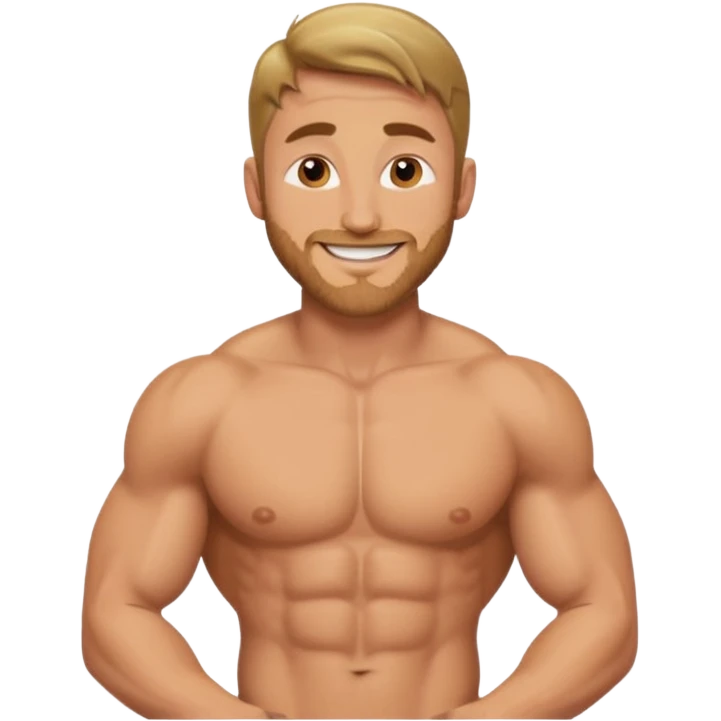 Muscular topless rian gosling shows his muscles emoji