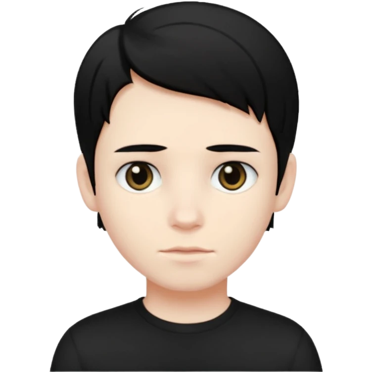 Vampire, Locks hair medium Black, boy emoji