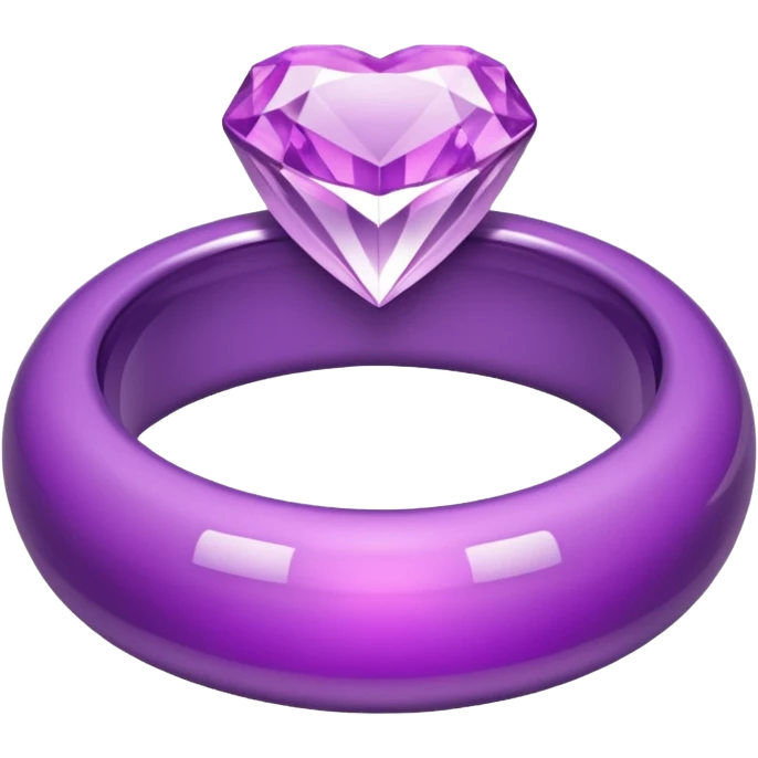anel de casamento branco e roxo emoji