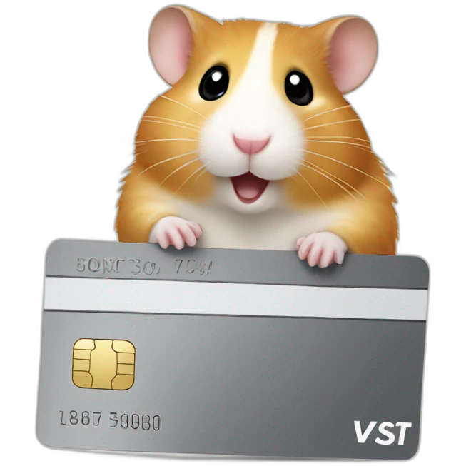 hamster with credit card emoji