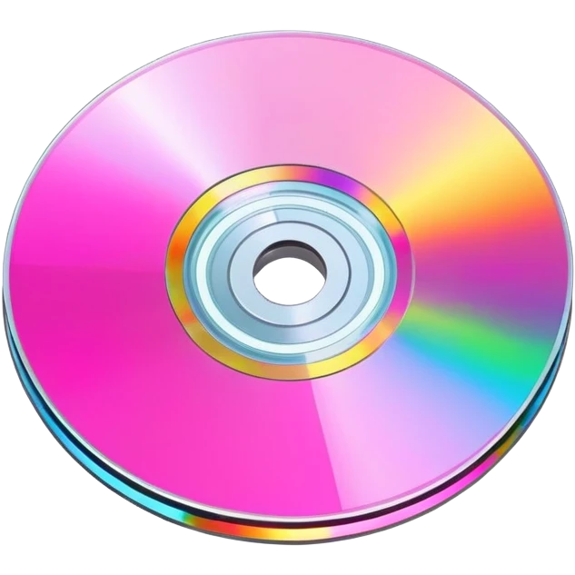 Pink Cd disc with stickers emoji