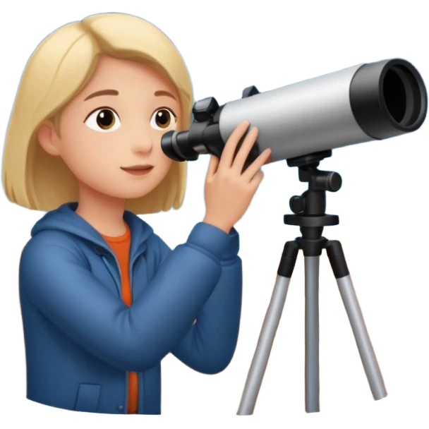 person stargazing with a telescope emoji