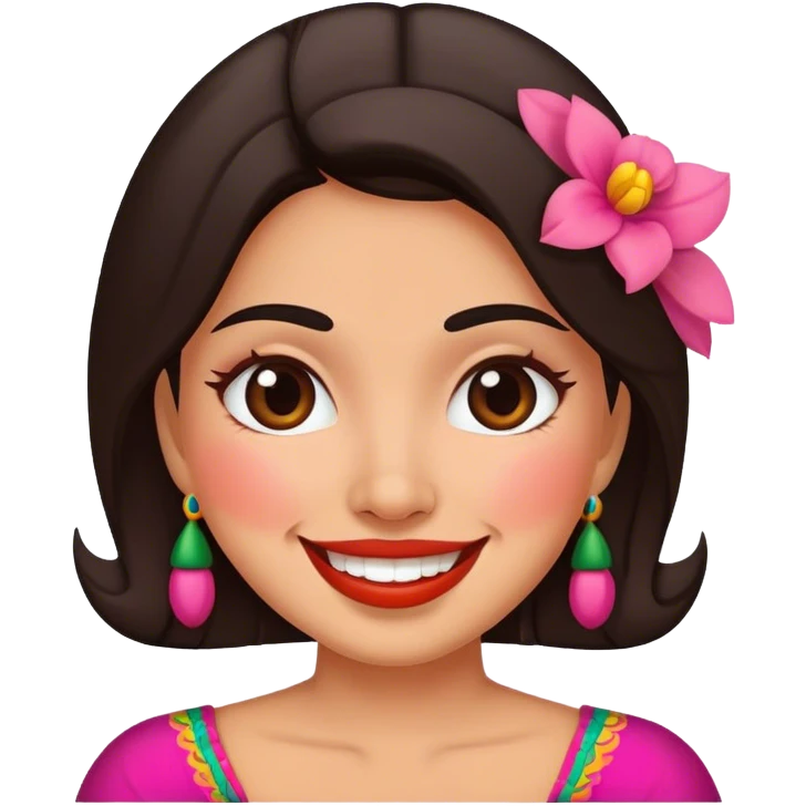 Mexican Woman blushing emoji emoji