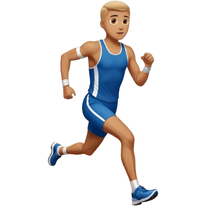 a man crossing Finish Line  emoji