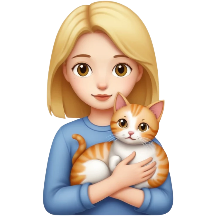 Girl with cat emoji