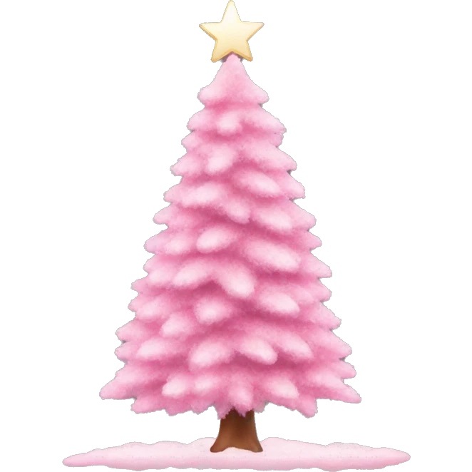 Aesthetic Christmas tree Pink￼ emoji