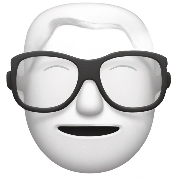 white sunglasses no face  emoji
