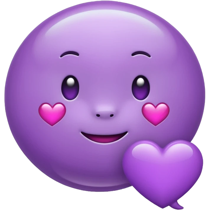 chat bubble emoji with a purple heart in it emoji
