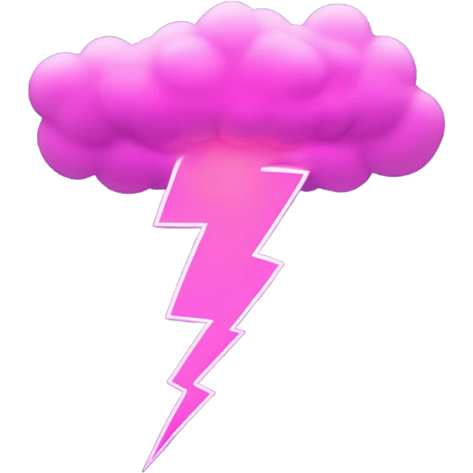 pink lightning  emoji