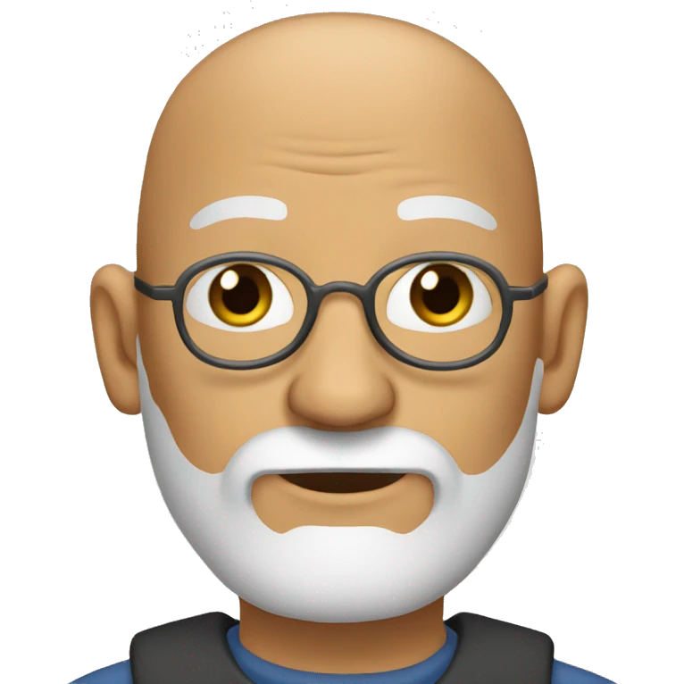 Old bald man with beard emoji