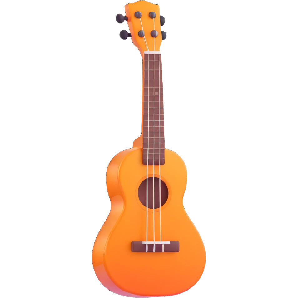 ukelele, shiny and rounded emoji