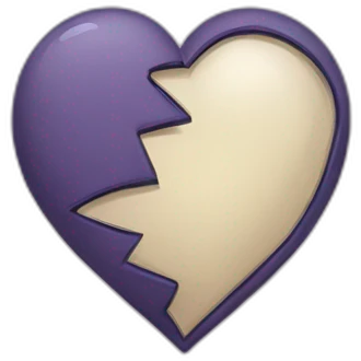 Broken gloomy hurt heart emoji