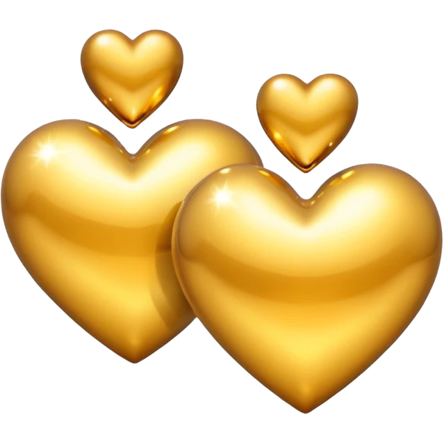 2 goldene funkelnde Herzen emoji