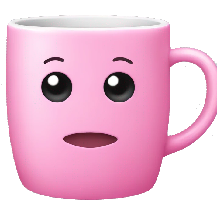 pink mug with a bow emoji