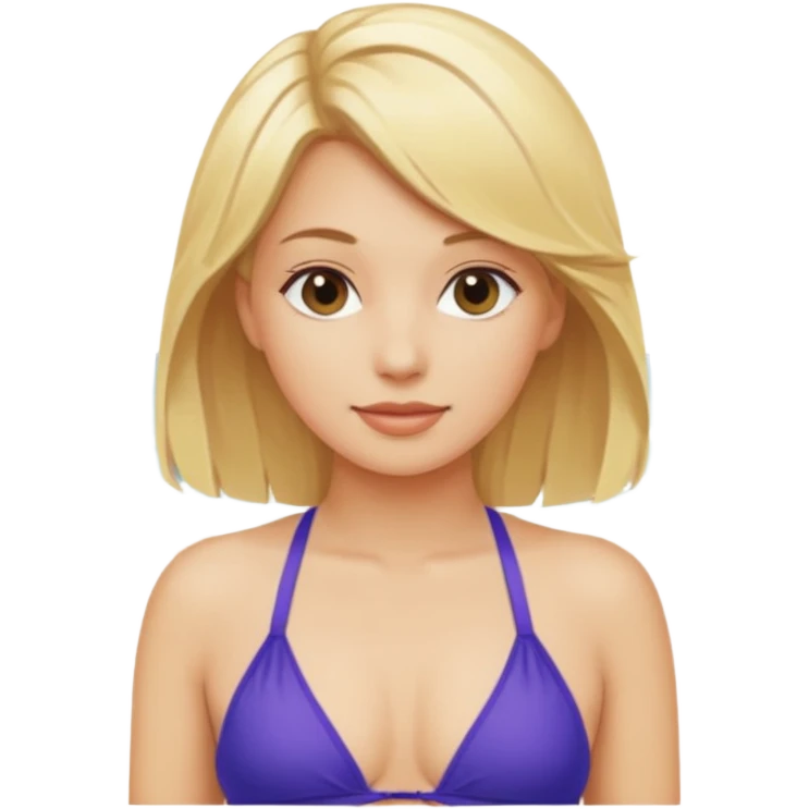 Fat white blonde on beach  emoji